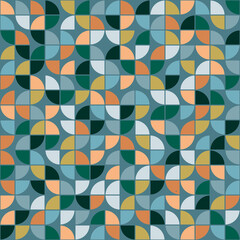 Quarters Beige Color. Vector Abstrac Beige Brown Pattern. Geometric Quarters Seamless Pattern.