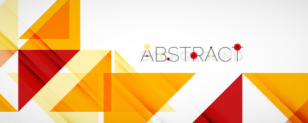 Set of vector triangle geometric backgrounds. Vector illustration for covers, banners, flyers and posters and other designs