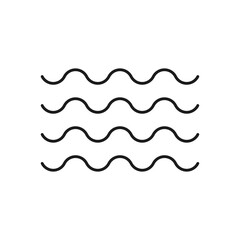 Waves icon. Sea or ocean waves isolated on white background. Vector illustration