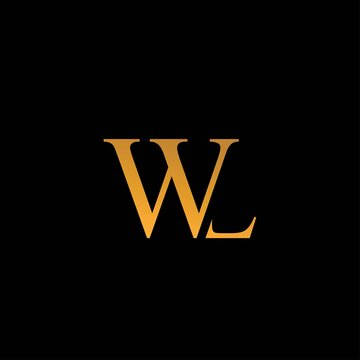 luxury and elegant design initial letter WL