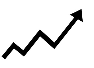 上昇する売り上げのシルエット