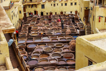 Marrakech tanners for leather working