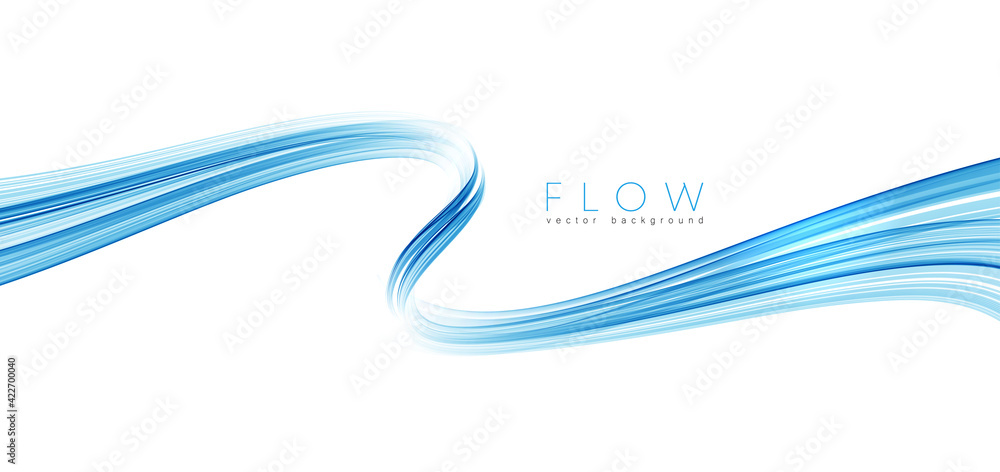 Poster vector blue color abstract wave design element