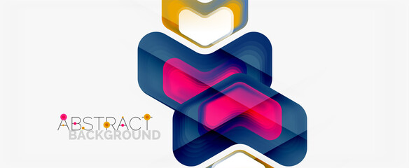 Vector 3d arrow geometric composition, abstract background for business or technology presentation, internet poster or web brochure cover, wallpaper