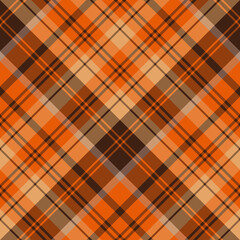 Seamless pattern in autumn brown and orange colors for plaid, fabric, textile, clothes, tablecloth and other things. Vector image. 2