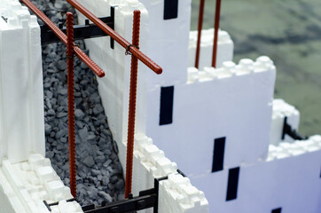 Close-up of wall building construction