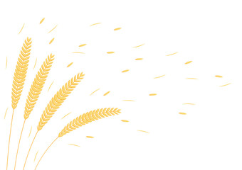 Wheat pattern wallpaper. oat symbol. free space for text. rice sign. Rice pattern wallpaper.