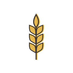 Rice symbol. Wheat symbol vector. wallpaper. logo design.