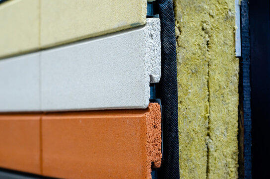 Close-up of external wall insulation systems