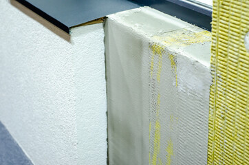 Close-op of external wall insulation systems