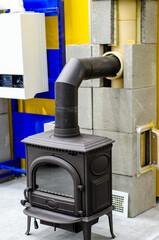 Installation cast iron wood stoves