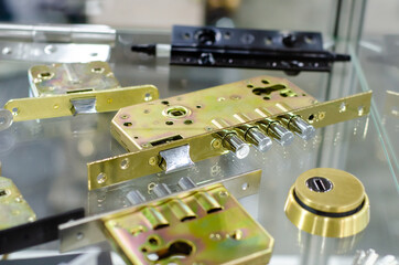 Door locks for sale in the store. Mortise Locks and Cylinder Locks.