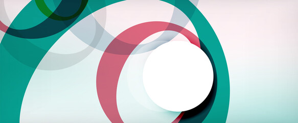 Fototapeta premium Ring geometric shapes, o letter repetition wallpaper. Abstract background for business or technology presentations, internet posters or web brochure covers