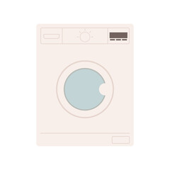 Washing machine vector. Washing machine on white background.