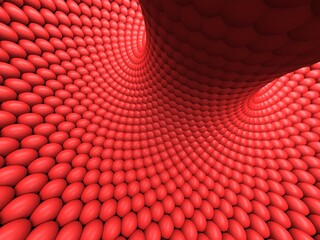 Fototapeta premium Many red spheres. Abstract modern design template