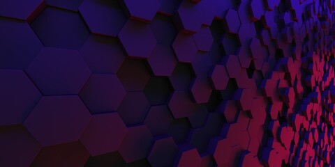 Fototapeta na wymiar Hexagon Poligon Colorful Abstract futuristic Background
