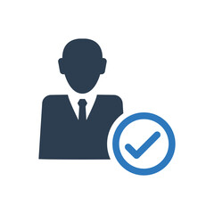 approve man icon sign symbol