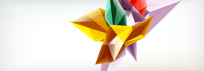 Vector 3d triangles and pyramids abstract background for business or technology presentations, internet posters or web brochure covers