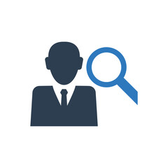 Search employee man icon sign symbol