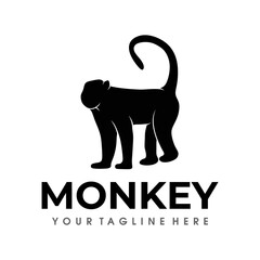 Monkey Logo Design Vector Illustration