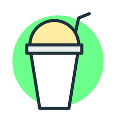 Juice Cup Vector Icon