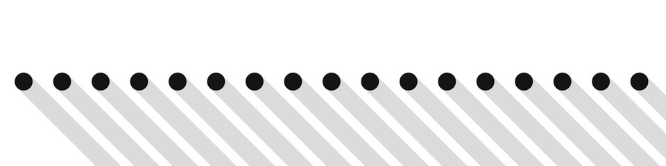 Dotted lines with shadow. Geometric lines for web design. Vector illustration