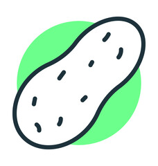Bitter Gourd Vector Icon