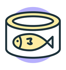 Canned Fish Vector Icon