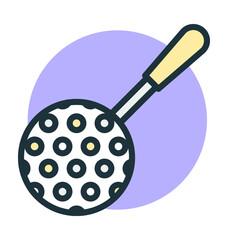 Slotted Spatula Vector Icon