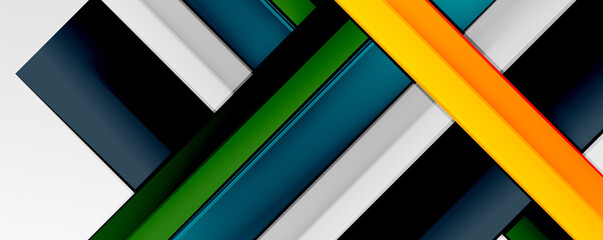 Multicolored lines background. Design template for business or technology presentations, internet posters or web brochure covers