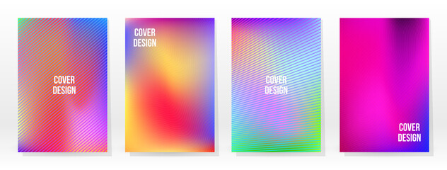 Minimal Poster. Pastel Soft. Rainbow Gradient Set