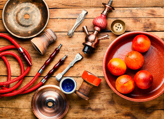 Shisha hookah with orange