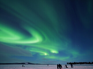 Aurora Borealis over Lake Inari