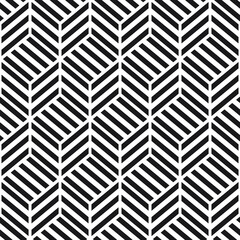 Cube seamless pattern, black. A retro seamless pattern with black and white geometric motifs.