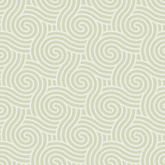 Spirals seamless pattern, beige. A retro seamless pattern with beige geometric motifs.