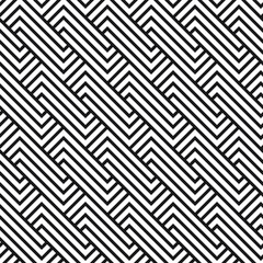 Zigzag seamless pattern, black. A retro seamless pattern with black and white geometric motifs.
