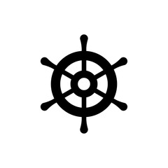 Obraz premium ship steering wheel icon design vector template