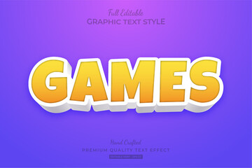 Games Cartoon Editable Text Effect Font Style