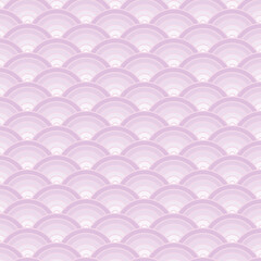 Japanese seamless circles pattern background. Japanese simple rounded background pattern for textile, paper, wrapping, ceramic, web and etc. Simple purple fish scale design pattern for spring sale.