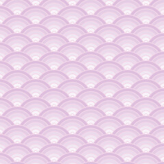 Japanese seamless circles pattern background. Japanese simple rounded background pattern for textile, paper, wrapping, ceramic, web and etc. Simple purple fish scale design pattern for spring sale.