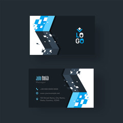 Abstract Business Card Or Horizontal Template In Front And Back Side. © Abdul Qaiyoom