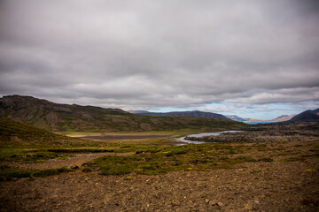 Summer landscape in Southern Iceland, Europe