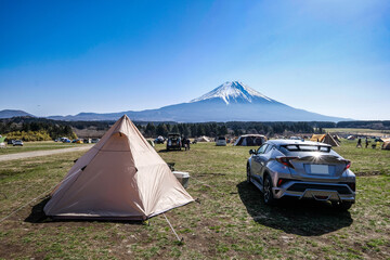 静岡県の富士山が見えるキャンプ場