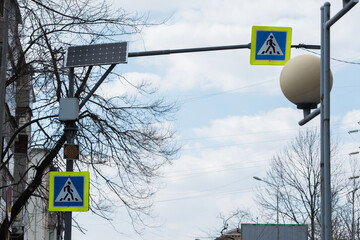 Solar powered traffic light