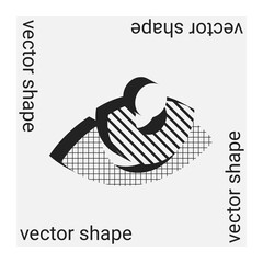 Universal trendy vector geometric shape isolated on grey background