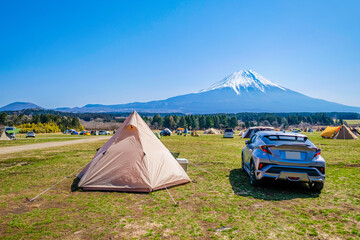 静岡県の富士山が見えるキャンプ場