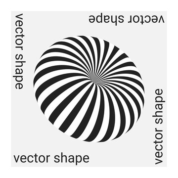 Universal trendy vector geometric shape isolated on grey background