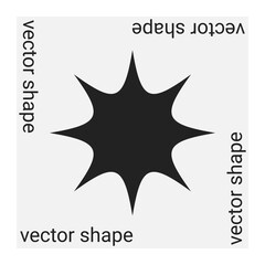 Universal trendy vector geometric shape isolated on grey background