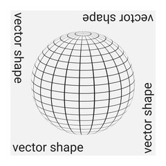 Universal trendy vector geometric shape isolated on grey background