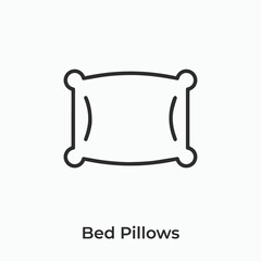 bed pillows icon vector sign symbol